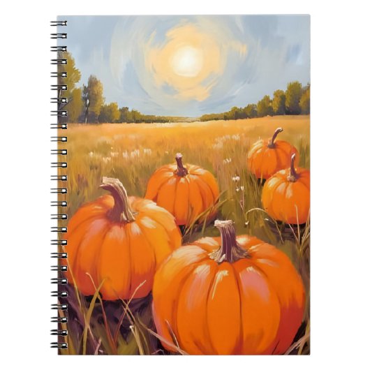 Halloween Pumpkin Patch Fall Autumn Notitieboek (Voorkant)