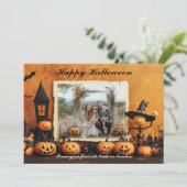 Halloween Pumpkin Patch Family Fun Kaart (Staand voorkant)