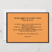 Halloween Pumpkin Patch Family Fun Kaart (Achterkant)