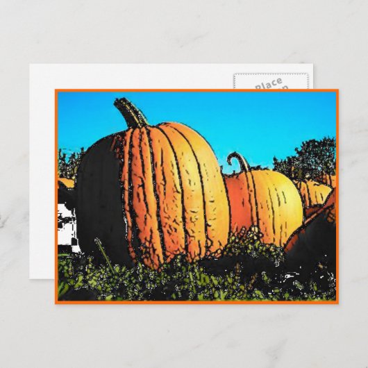 Halloween Pumpkin Patch in Daytime Briefkaart (Voorkant / Achterkant)
