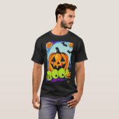 Halloween Pumpkin Patch Mischief: Vleermuizen en B T-shirt (Voorkant volledig)
