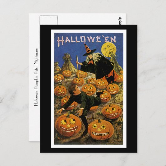 Halloween Pumpkin Patch Nightmare Briefkaart (Voorkant / Achterkant)