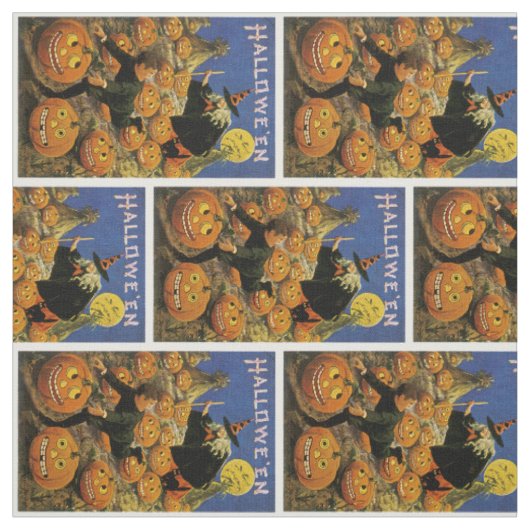 Halloween Pumpkin Patch Nightmare Stof (Swatch)