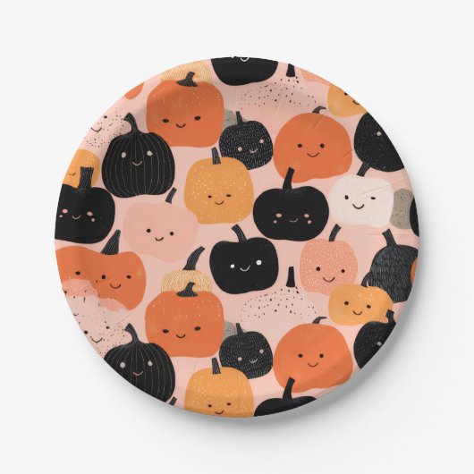 Halloween Pumpkin Patch Papieren Bordje (Voorkant)