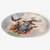 Halloween Pumpkin Patch Papieren Bordje (Gekanteld)