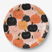 Halloween Pumpkin Patch Papieren Bordje (Voorkant)
