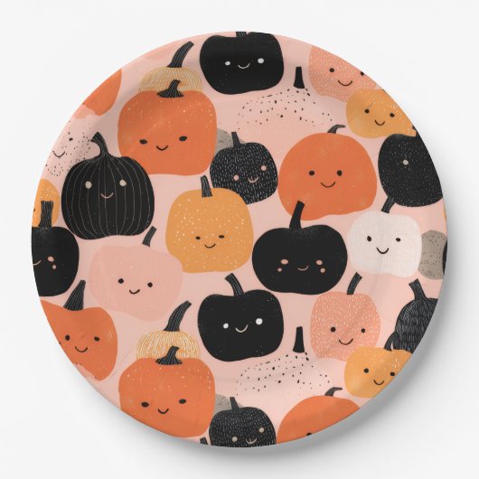 Halloween Pumpkin Patch Papieren Bordje (Voorkant)