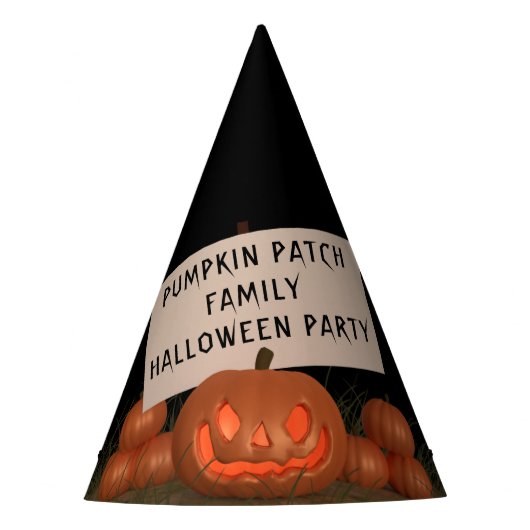 Halloween Pumpkin Patch Party Pet Feesthoedjes (Voorkant)