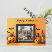 Halloween Pumpkin Patch Portraits Kaart (Staand voorkant)