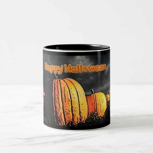 Halloween Pumpkin Patch Tweekleurige Koffiemok (Center)