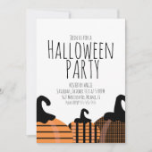 Halloween Pumpkin Pattern Birthday Party Event Kaart (Voorkant)