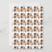 Halloween Pumpkin Pattern Birthday Party Event Kaart (Achterkant)