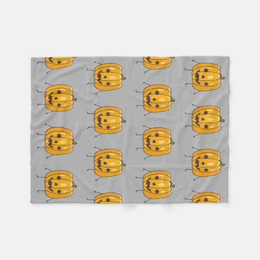 Halloween Pumpkin Pattern Blanket Fleece Deken (Voorkant (Horizontaal))