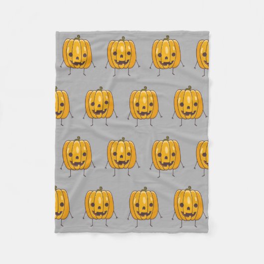 Halloween Pumpkin Pattern Blanket Fleece Deken (Voorkant)