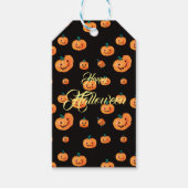Halloween Pumpkin Pattern Cadeaulabel (Voorkant)