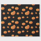 Halloween Pumpkin Pattern Cadeaupapier (Vlak)
