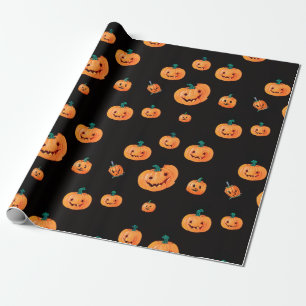 Halloween Pumpkin Pattern Cadeaupapier