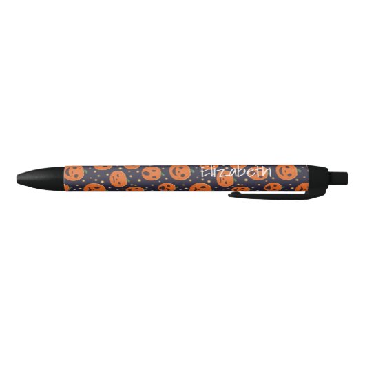 Halloween Pumpkin Pattern Jack O Lantern Festive Zwarte Inkt Pen (Bodem)