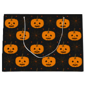 Halloween Pumpkin Pattern Large Gift Bag Groot Cadeauzakje (Voorkant)