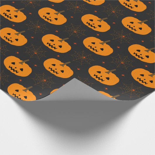 Halloween Pumpkin Pattern-pakpapier Cadeaupapier (Hoek)