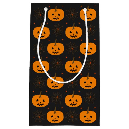 Halloween Pumpkin Pattern Small Gift Bag Klein Cadeauzakje (Voorkant)