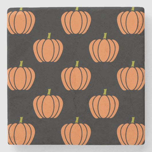 Halloween Pumpkin Pattern Stone Onderzetter (Voorkant)