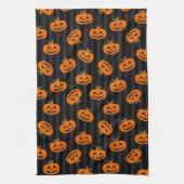 Halloween Pumpkin Pattern Theedoek (Verticaal)