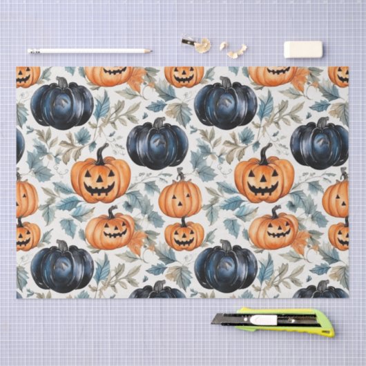 Halloween Pumpkin Pattern Tissuepapier (Craft)