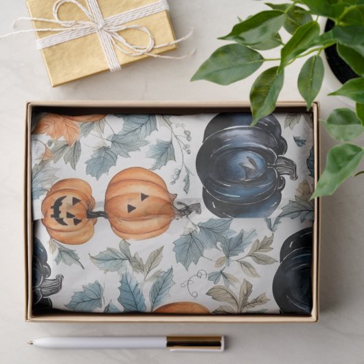 Halloween Pumpkin Pattern Tissuepapier (Geschenk)