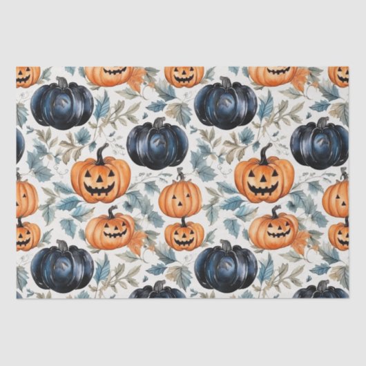 Halloween Pumpkin Pattern Tissuepapier (Voorkant)