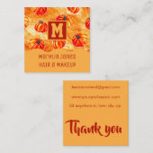 HALLOWEEN PUMPKIN PATTERN VIERKANTE VISITEKAARTJE (Voorkant / Achterkant)