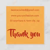 HALLOWEEN PUMPKIN PATTERN VIERKANTE VISITEKAARTJE (Achterkant)