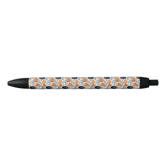 Halloween Pumpkin Pattern Zwarte Inkt Pen (Voorkant)