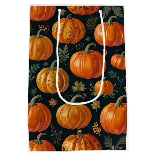 Halloween Pumpkin Pie Vibes Medium Cadeauzakje (Achterkant)