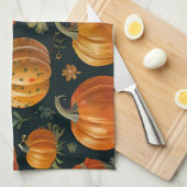 Halloween Pumpkin Pie Vibes Theedoek (Quarter Fold)