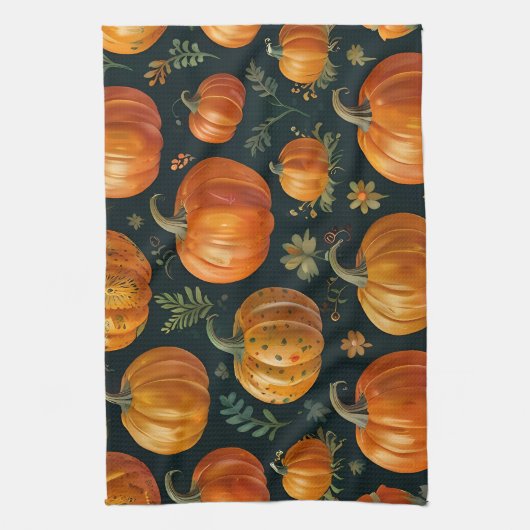 Halloween Pumpkin Pie Vibes Theedoek (Verticaal)