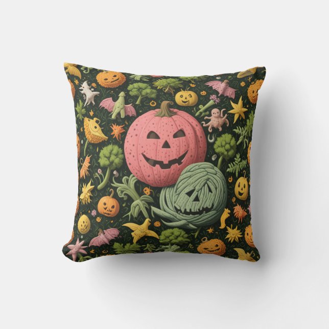 Halloween Pumpkin Pillow Kussen (Voorkant)