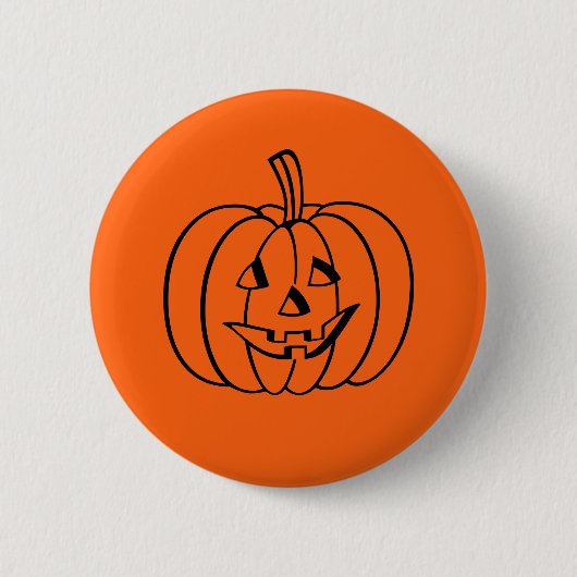 Halloween Pumpkin Pin Ronde Button 5,7 Cm (Voorkant)
