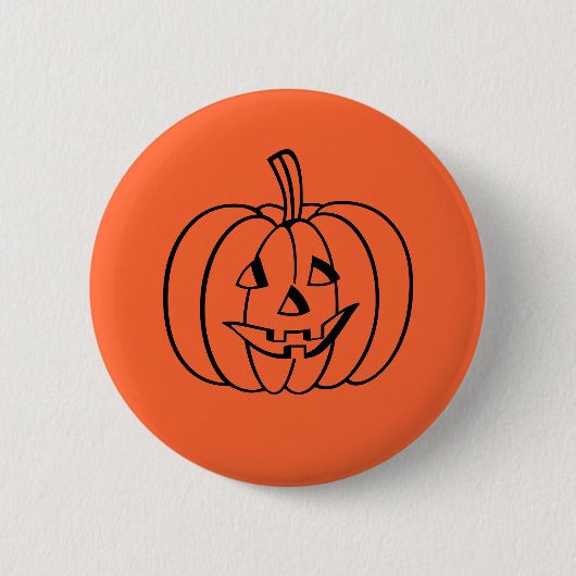 Halloween Pumpkin Pin Ronde Button 5,7 Cm (Voorkant)