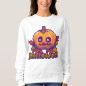 Halloween, pumpkin Pixel art Trui (Voorkant)