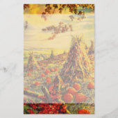  Halloween Pumpkin-pleister met Haystacks Briefpapier (Voorkant)