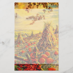  Halloween Pumpkin-pleister met Haystacks Briefpapier