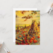 Halloween Pumpkin-pleister met Haystacks Kaart (Voorkant / Achterkant in situ)