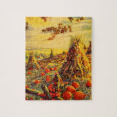  Halloween Pumpkin-pleister met Haystacks Legpuzzel (Verticaal)