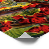 Halloween Pumpkin-pleister met Haystacks Poster (Hoek)