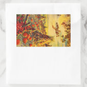  Halloween Pumpkin-pleister met Haystacks Rechthoekige Sticker (Tas)