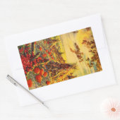  Halloween Pumpkin-pleister met Haystacks Rechthoekige Sticker (Envelop)