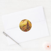 Halloween Pumpkin-pleister met Haystacks Ronde Sticker (Envelop)