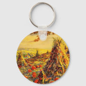  Halloween Pumpkin-pleister met Haystacks Sleutelhanger (Voorkant)