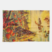 Halloween Pumpkin-pleister met Haystacks Theedoek (Horizontaal)